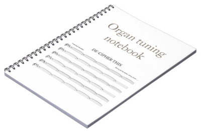organ tuning notebook for builders