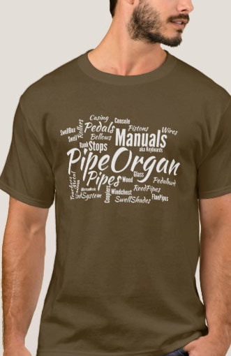 t-shirt for organist